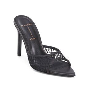 BLACK SUEDE STUDIO Black Else Heeled Mesh Sandals